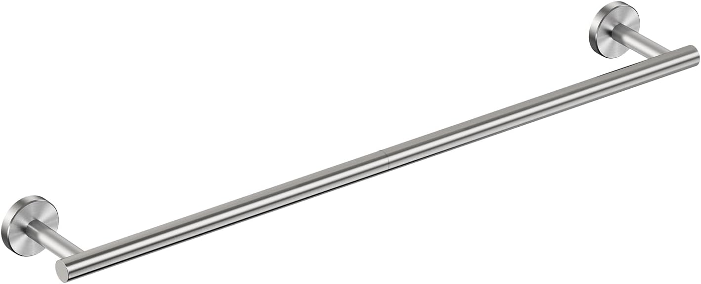 FORIOUS Towel Bar Wall Mounted, Stainless Steel Towel Racks for Bathroom, Includes Wall Mounting Hardware (Brushed Nickel, 26 Inch)
