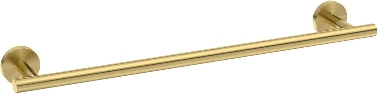 USHOWER Brushed Nickel Towel Bar, 24-Inch Towel Rack for Bathroom Wall Mounted, Thicken SUS304 Stainless Steel Towel Rod Modern Home Decor (Total Length 26-Inch)