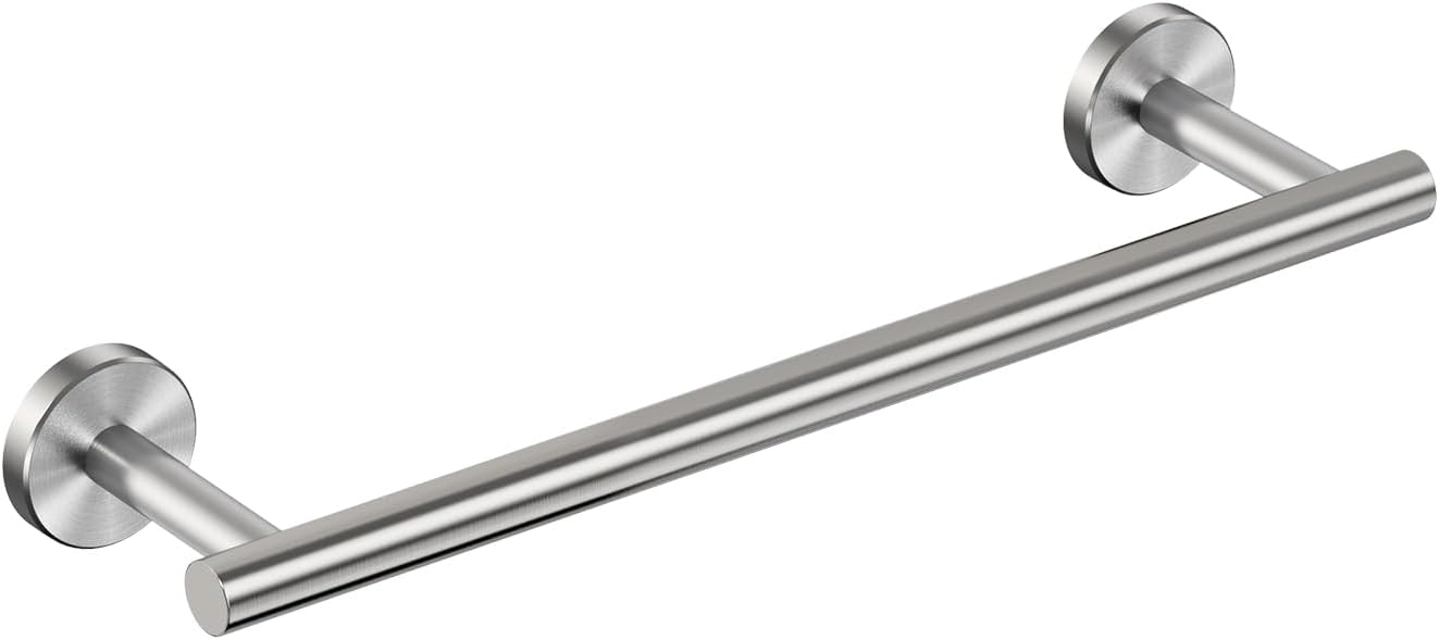 FORIOUS Towel Bar Wall Mounted, Stainless Steel Towel Racks for Bathroom, Includes Wall Mounting Hardware (Brushed Nickel, 26 Inch)