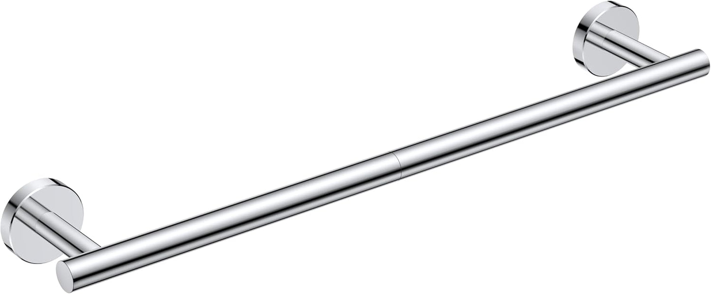 FORIOUS Towel Bar Wall Mounted, Stainless Steel Towel Racks for Bathroom, Includes Wall Mounting Hardware (Brushed Nickel, 26 Inch)