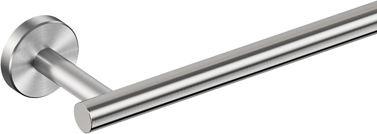 FORIOUS Towel Bar Wall Mounted, Stainless Steel Towel Racks for Bathroom, Includes Wall Mounting Hardware (Brushed Nickel, 26 Inch)
