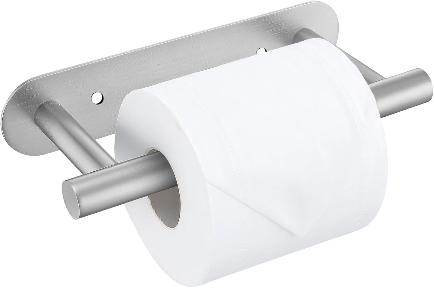 Brushed Gold Toilet Paper Holder, Upgraded SUS304 Stainless Steel Toilet Roll Holder, Modern Double Base Paper Towel Holder Wall Mount for Bathroom, Kitchen, Washroom