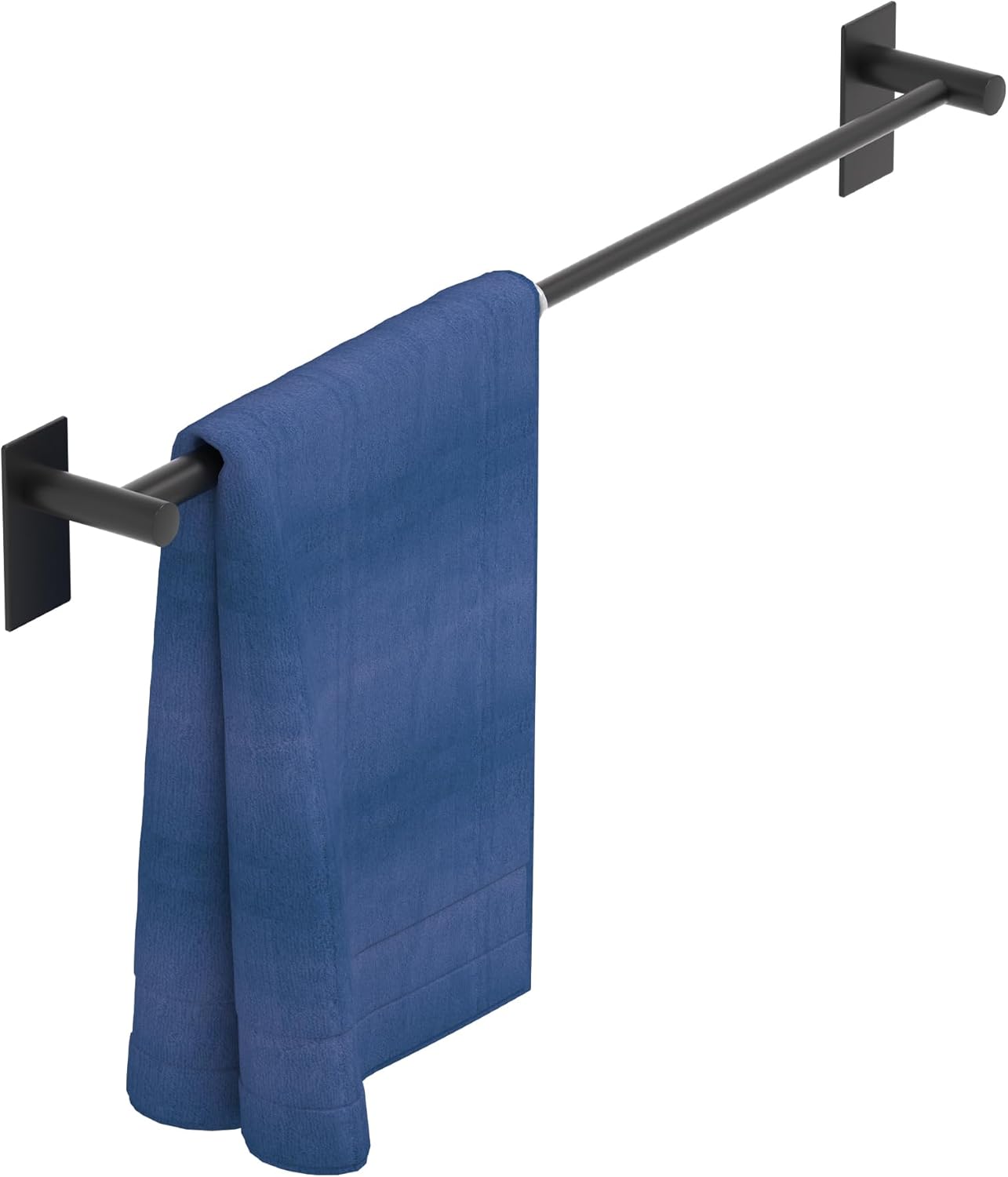 Adjustable Towel Bar, HOMOTEK Economical Bathroom Towel Holder Rod from 12 Inch to 22 Inch Single Towel Racks, Wall Mount Towel Rail, Towel Hanger Hook for Kitchen(1 Pack Brushed Stainless Steel)