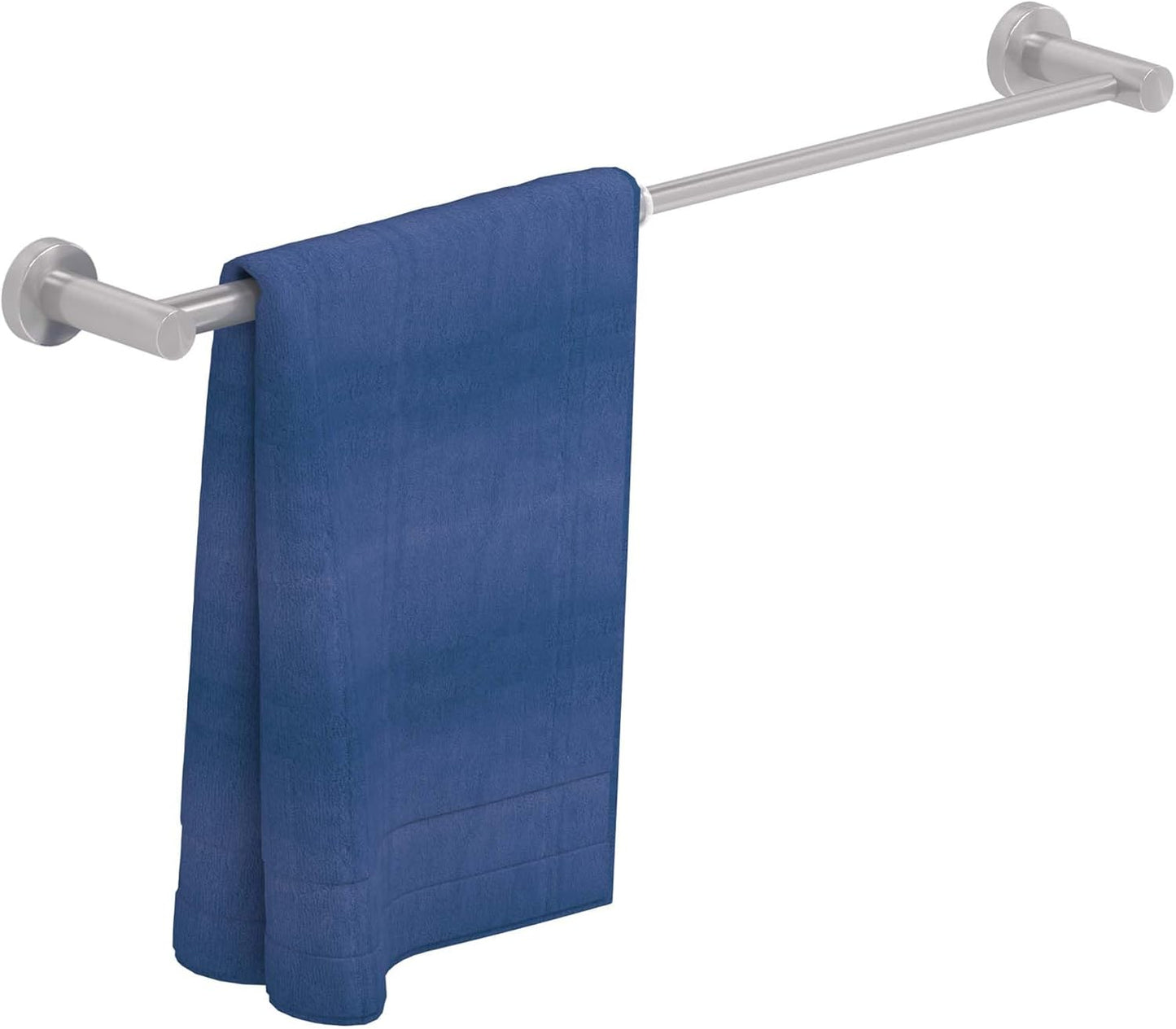 Adjustable Towel Bar, HOMOTEK Economical Bathroom Towel Holder Rod from 12 Inch to 22 Inch Single Towel Racks, Wall Mount Towel Rail, Towel Hanger Hook for Kitchen(1 Pack Brushed Stainless Steel)