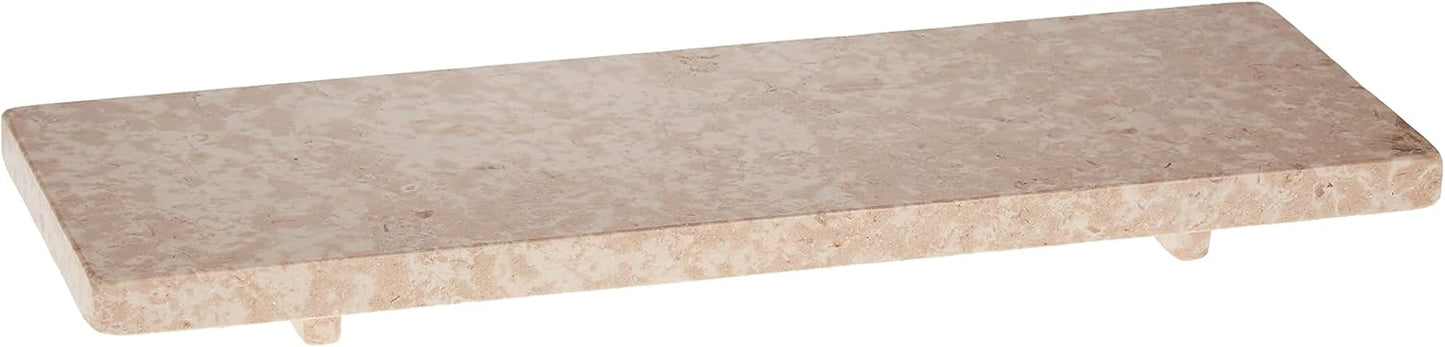 Creative Home Natural Java Marble Tray Handcrafted Stone Organizer for Bathroom Vanity Office Entryway Not Plastic Elegant Catchall for Skincare Jewelry Stationery, 6.5 x 16.5 x 1.5 H Inch