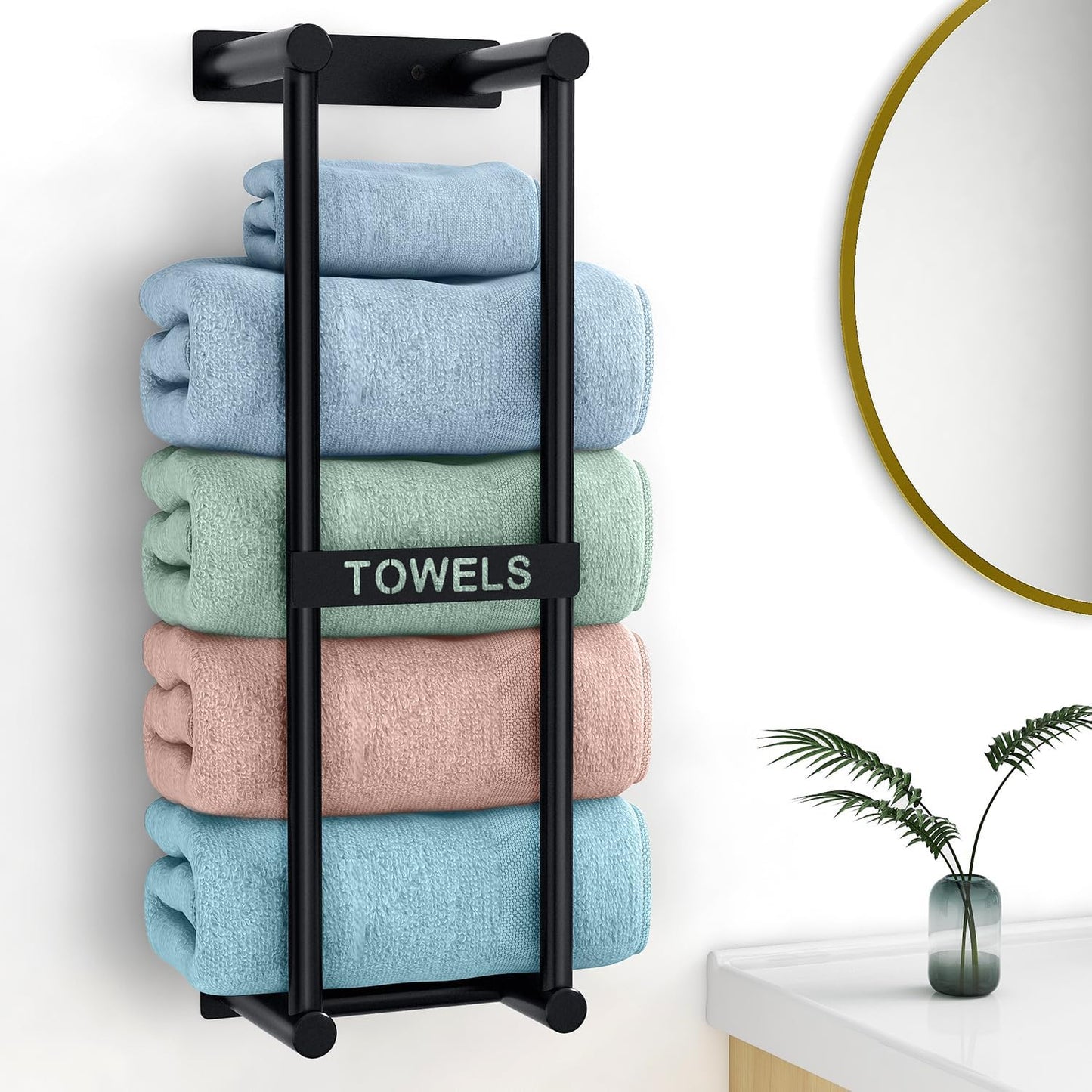 Towel Racks for Bathroom, STWWO Towel Storage for Small Bathroom 22inch, Stainless Steel Towel Rack Wall Mounted for Bath Towel, Brushed Nickel