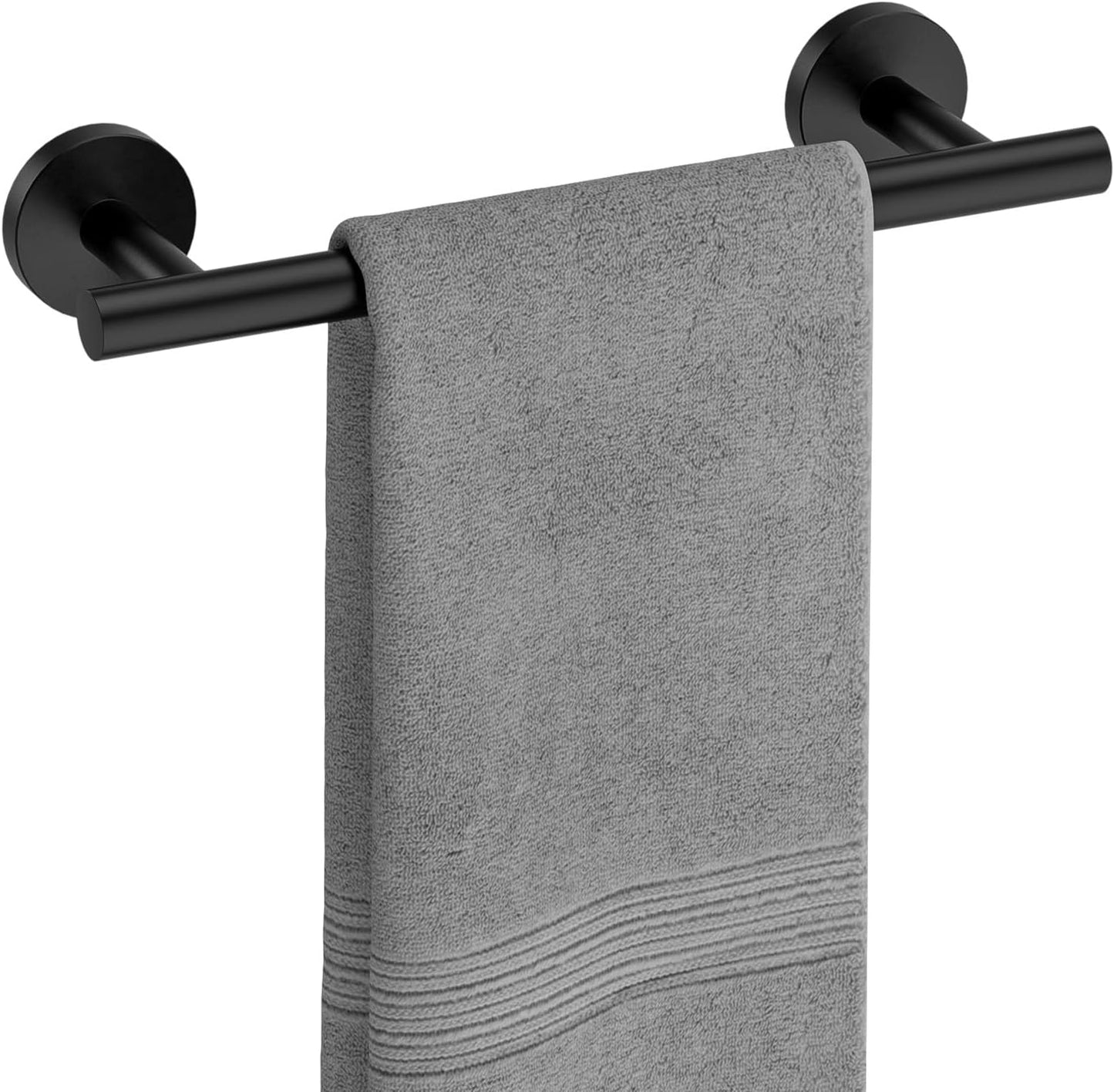 USHOWER Brushed Nickel Towel Bar, 24-Inch Towel Rack for Bathroom Wall Mounted, Thicken SUS304 Stainless Steel Towel Rod Modern Home Decor (Total Length 26-Inch)