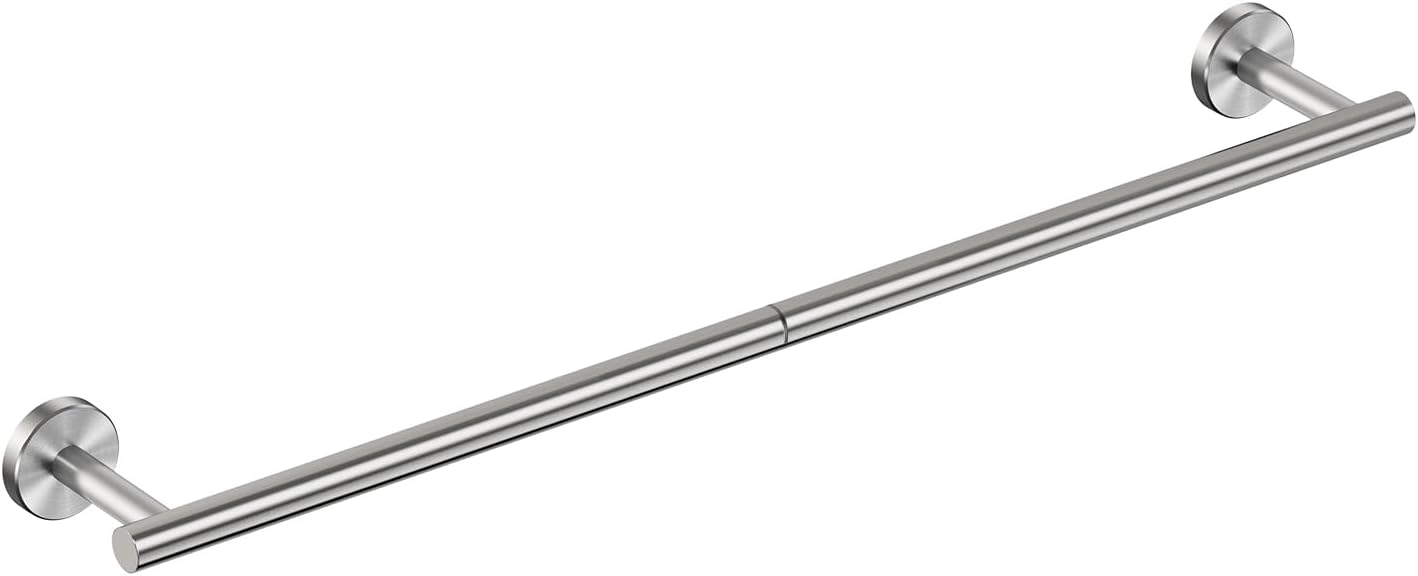 FORIOUS Towel Bar Wall Mounted, Stainless Steel Towel Racks for Bathroom, Includes Wall Mounting Hardware (Brushed Nickel, 26 Inch)