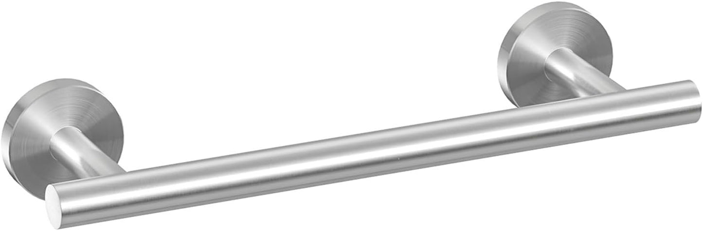 USHOWER Brushed Nickel Towel Bar, 24-Inch Towel Rack for Bathroom Wall Mounted, Thicken SUS304 Stainless Steel Towel Rod Modern Home Decor (Total Length 26-Inch)
