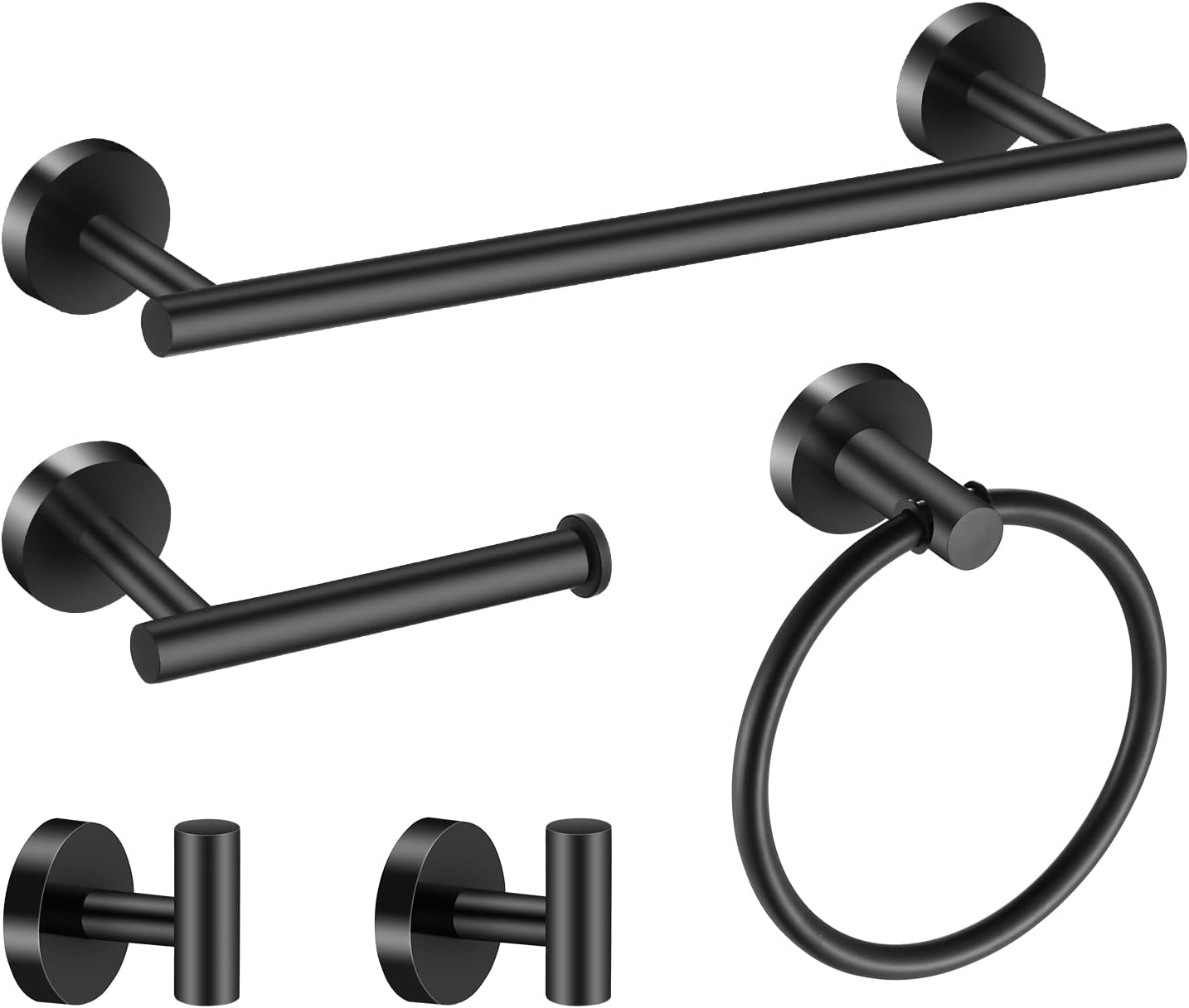 Bathroom Hardware Set 10 Pieces, Stainless Steel Towel Bar Set Includes 16 inch Towel Bar, Towel Hook, Towel Ring Toilet Paper Holder