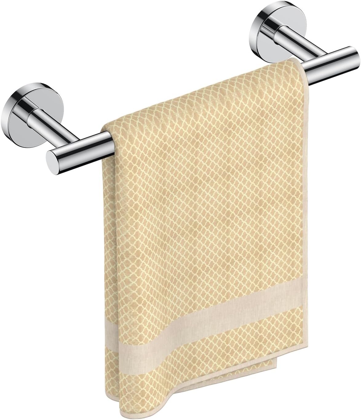 FORIOUS Towel Bar Wall Mounted, Stainless Steel Towel Racks for Bathroom, Includes Wall Mounting Hardware (Brushed Nickel, 26 Inch)