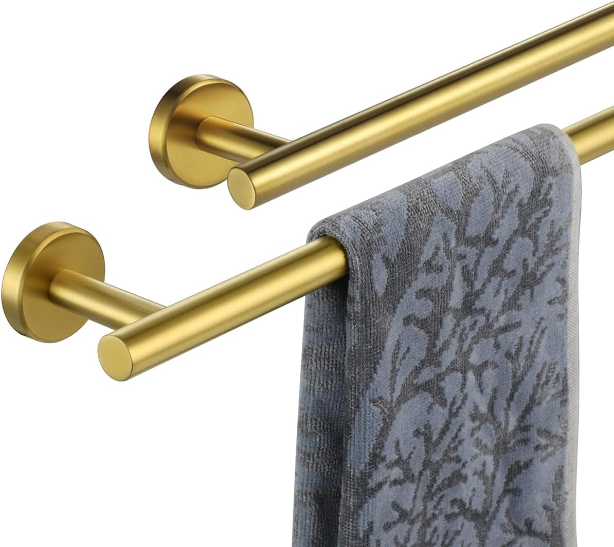 JQK Bath Towel Bar, 20.5 Inch 304 Stainless Steel Thicken 0.8mm Towel Rack Bathroom, Towel Holder Brushed Finished Wall Mount, Useable Length 18 Inch TB110L18-BN