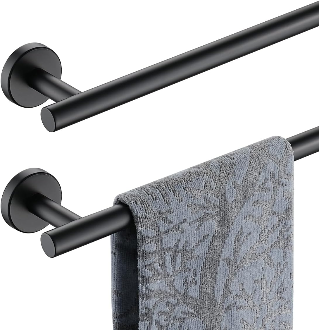 JQK Bath Towel Bar, 20.5 Inch 304 Stainless Steel Thicken 0.8mm Towel Rack Bathroom, Towel Holder Brushed Finished Wall Mount, Useable Length 18 Inch TB110L18-BN