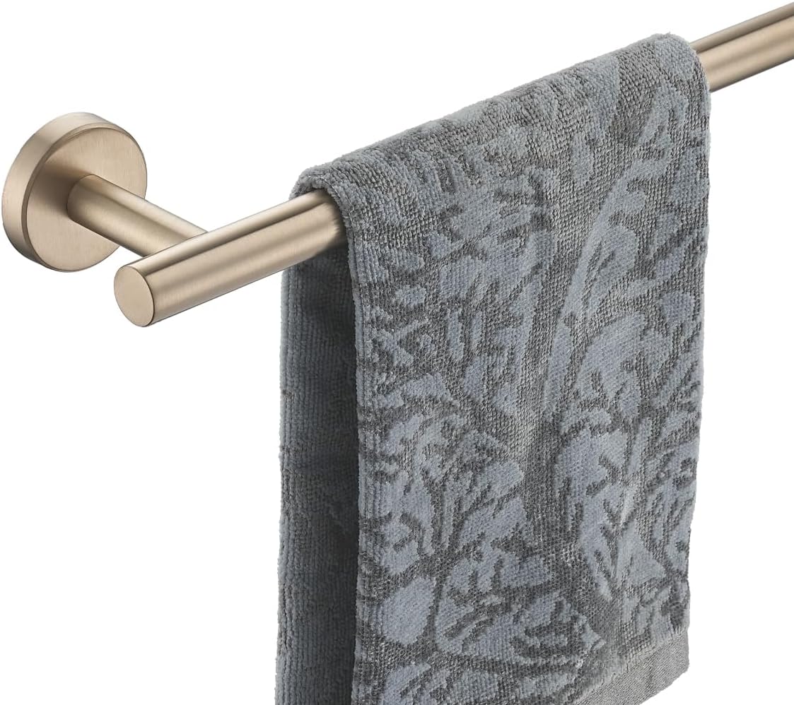 JQK Bath Towel Bar, 20.5 Inch 304 Stainless Steel Thicken 0.8mm Towel Rack Bathroom, Towel Holder Brushed Finished Wall Mount, Useable Length 18 Inch TB110L18-BN