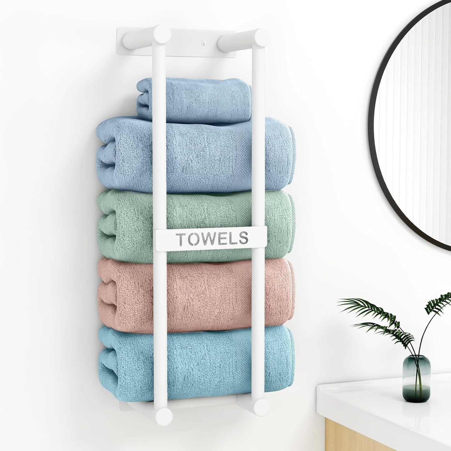 Towel Racks for Bathroom, STWWO Towel Storage for Small Bathroom 22inch, Stainless Steel Towel Rack Wall Mounted for Bath Towel, Brushed Nickel