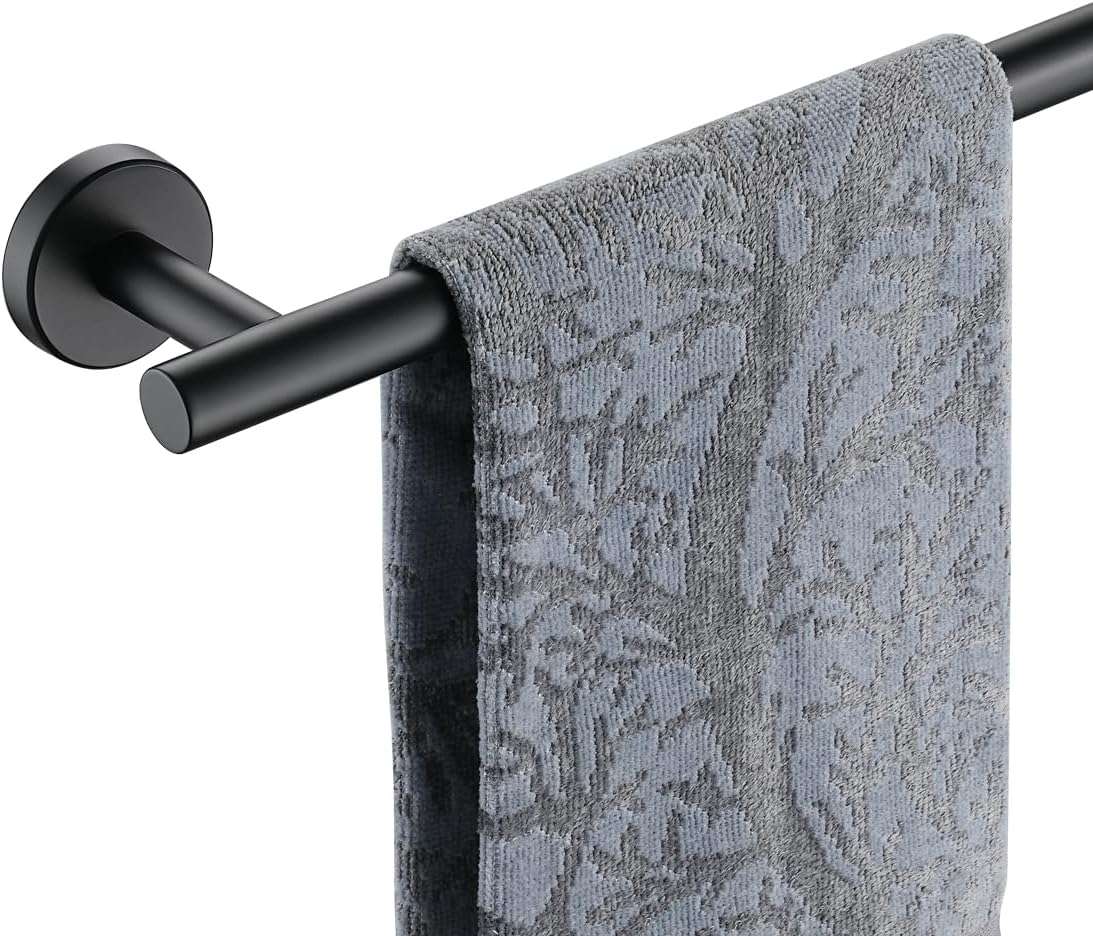 JQK Bath Towel Bar, 20.5 Inch 304 Stainless Steel Thicken 0.8mm Towel Rack Bathroom, Towel Holder Brushed Finished Wall Mount, Useable Length 18 Inch TB110L18-BN