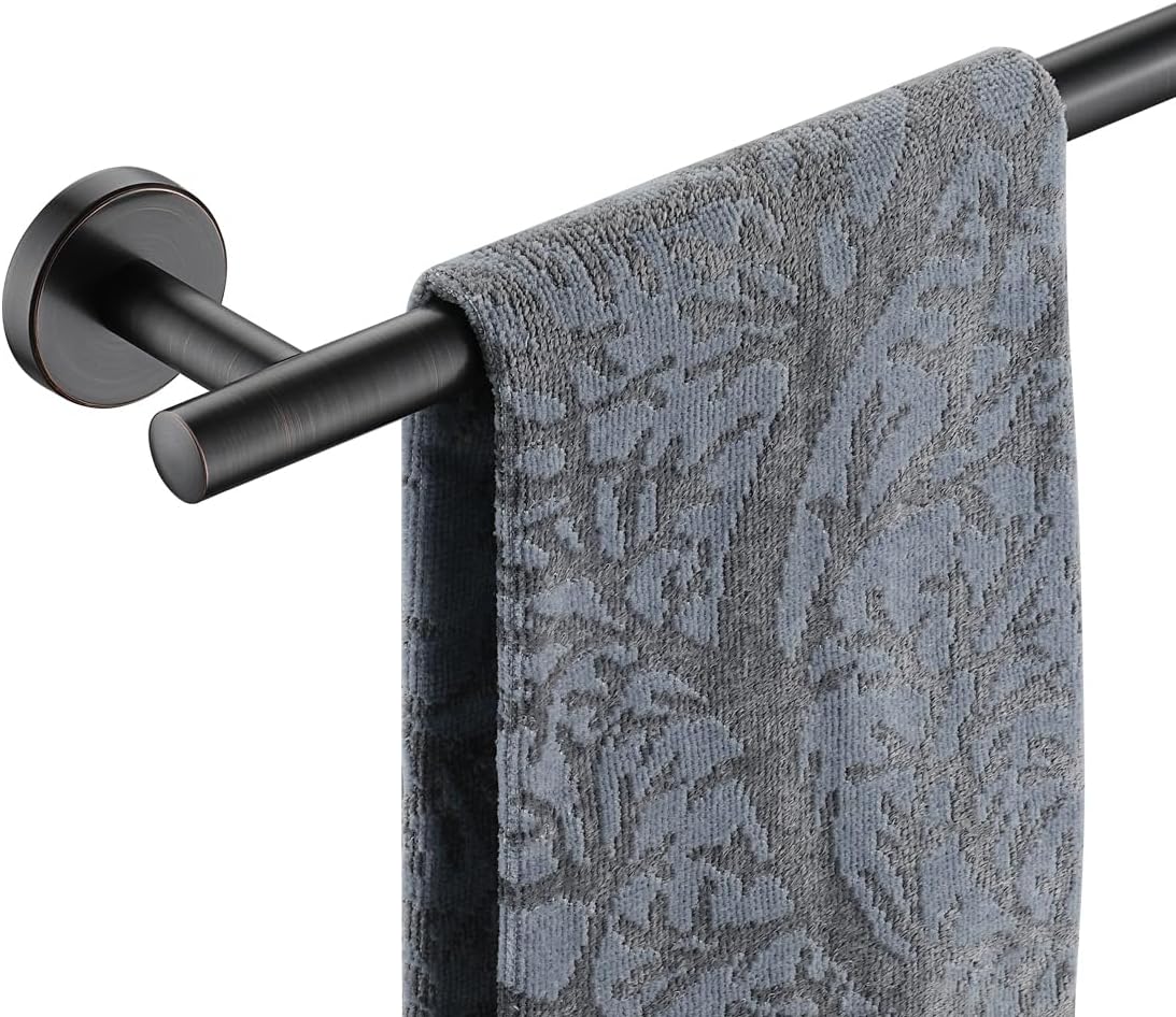 JQK Bath Towel Bar, 20.5 Inch 304 Stainless Steel Thicken 0.8mm Towel Rack Bathroom, Towel Holder Brushed Finished Wall Mount, Useable Length 18 Inch TB110L18-BN