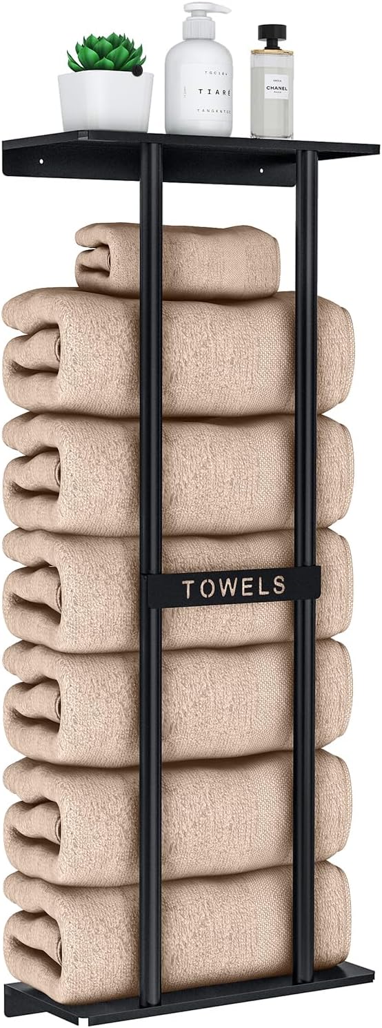 Towel Racks for Bathroom, STWWO Towel Storage for Small Bathroom 22inch, Stainless Steel Towel Rack Wall Mounted for Bath Towel, Brushed Nickel